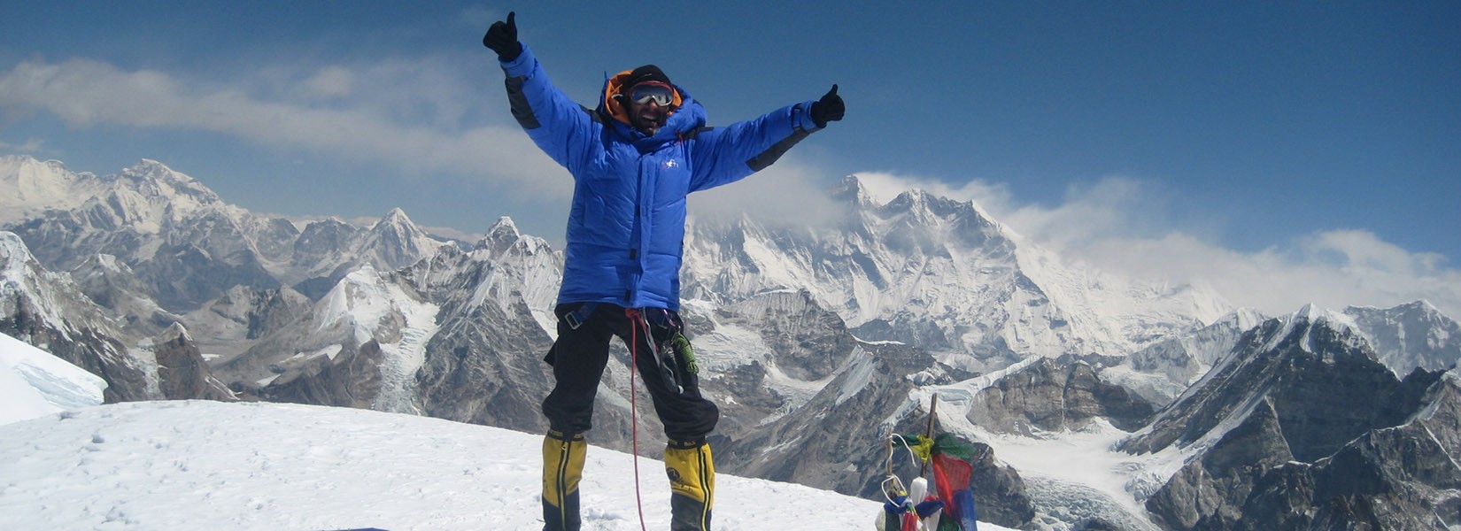 Guest after successful climb of Mera Peak